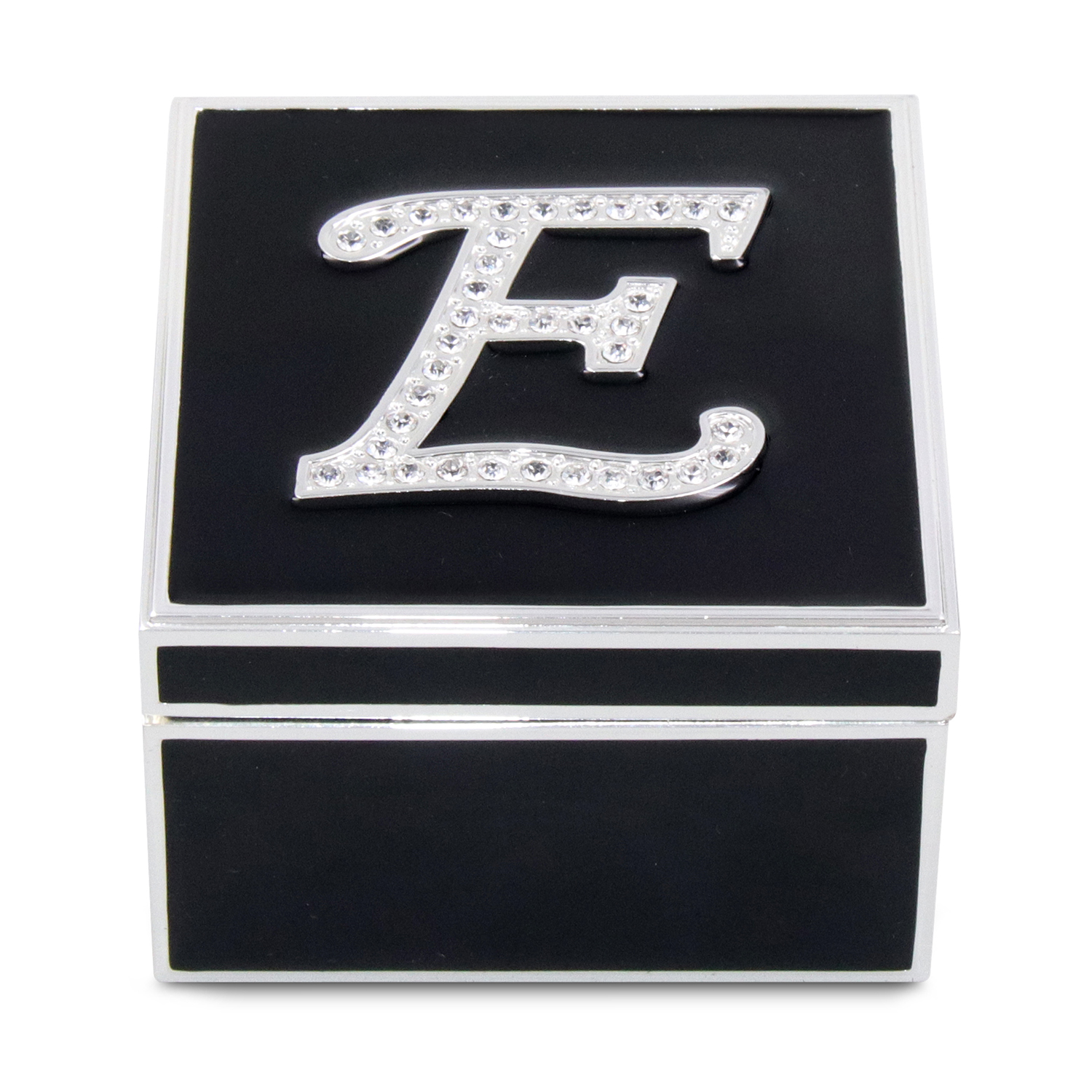 Square letter E jewellery box